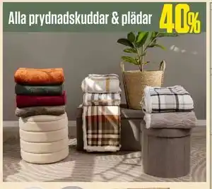 ÖoB Alla prydnadskuddar & plädar erbjuda