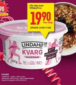 Willys LINDAHLS Kvarg erbjuda