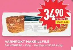 Willys FALKENBERG Varmrökt makrillfilé erbjuda