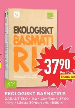 Willys GARANT Ekologiskt basmati erbjuda