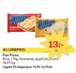 Hemköp Billy's Pan pizza erbjuda