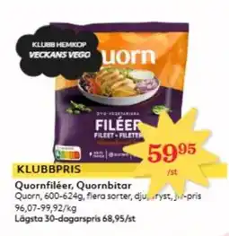 Hemköp QUORN Quornfiléer, Quornbitar erbjuda
