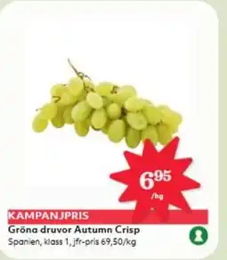 Hemköp Gröna druvor Autumn Crisp erbjuda