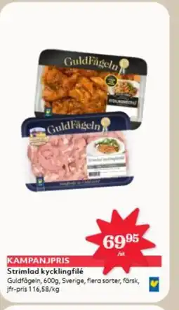 Hemköp Guldfågeln Strimlad kycklingfilé erbjuda