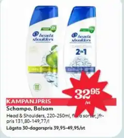 Hemköp Head & Shoulders Schampo, Balsam erbjuda
