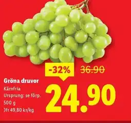 Lidl Gröna druvor erbjuda