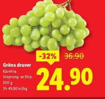 Lidl Gröna druvor erbjuda