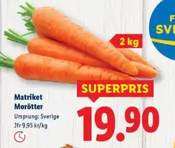 Lidl Matriket Morötter erbjuda