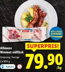 Lidl Allman Rimmat sidfläsk erbjuda