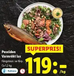 Lidl Poseidon Varmrökt lax erbjuda