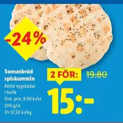 Lidl Somunbröd spiskummin erbjuda