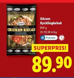 Lidl Görans Kycklingkebab erbjuda