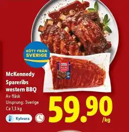 Lidl MCENNEDY Spareribs western BBQ erbjuda