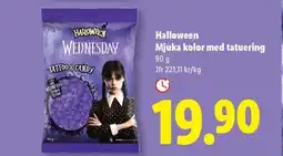 Lidl Halloween Mjuka kolor med tatuering erbjuda