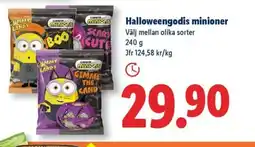 Lidl Halloweengodis minioner erbjuda