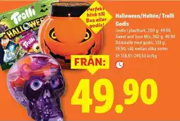 Lidl Halloween/Hultén/Trolli Godis erbjuda