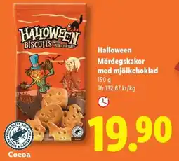 Lidl Halloween Mördegskakor med mjölkchoklad erbjuda