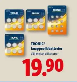 Lidl TRONIC® knappcellsbatterier erbjuda