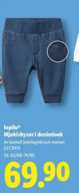 Lidl LupiluⓇ Mjukisbyxor i denimlook erbjuda