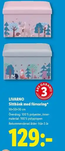 Lidl LIVARNO Sittbänk med förvaring erbjuda