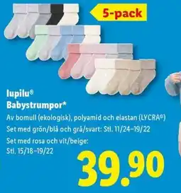 Lidl Lupilu Babystrumpor erbjuda