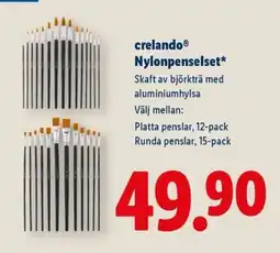 Lidl CrelandoⓇ Nylonpenselset erbjuda