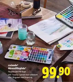 Lidl CrelandoⓇ Akvarellfärglåda erbjuda