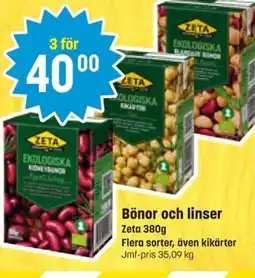 Eurocash Zeta Bönor och linser erbjuda