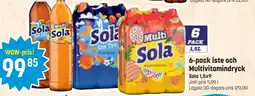 Eurocash 6-pack Sola Iste och Multivitamindryck erbjuda
