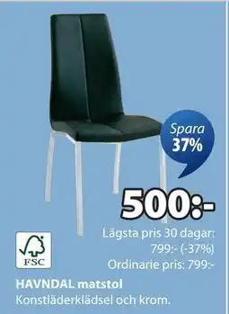JYSK HAVNDAL matstol, SEK 500 erbjuda