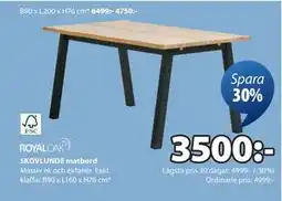JYSK SKOVLUNDE matbord, SEK 3500 erbjuda