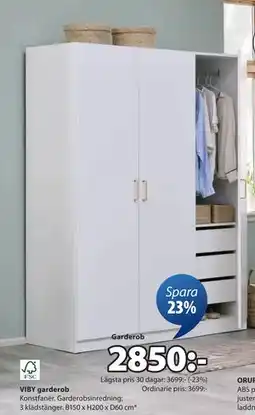 JYSK VIBY garderob, SEK 2850 erbjuda