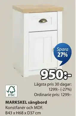 JYSK MARKSKEL sängbord, SEK 950 erbjuda