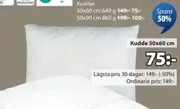 JYSK Kudde 50x60 cm, SEK 75 erbjuda