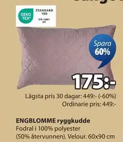 JYSK ENGBLOMME ryggkudde, SEK 175 erbjuda