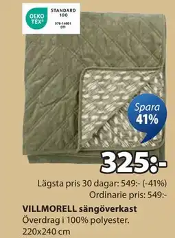 JYSK VILLMORELL sängöverkast, SEK 325 erbjuda