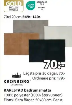 JYSK KARLSTAD badrumsmatta erbjuda