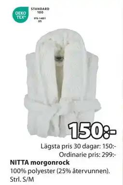 JYSK NITTA morgonrock, SEK 150 erbjuda