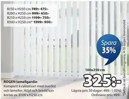 JYSK ROGEN lamellgardin erbjuda
