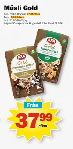 Pekås Müsli Gold erbjuda