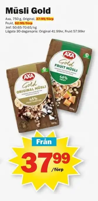 Pekås Müsli Gold erbjuda