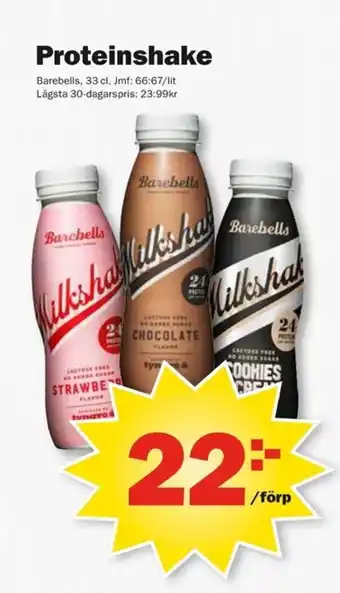 Pekås Proteinshake erbjuda