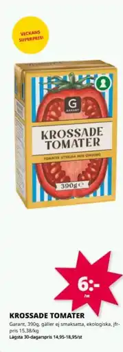 Tempo Krossade tomater erbjuda