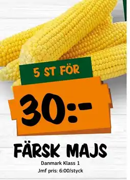 Bazaar Food market Färsk majs erbjuda