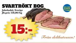 Bonum Matmarknad Svartrökt bog erbjuda