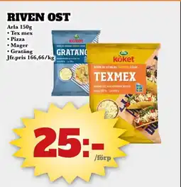 Bonum Matmarknad Riven ost erbjuda