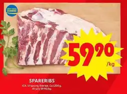 ICA Maxi Spareribs erbjuda