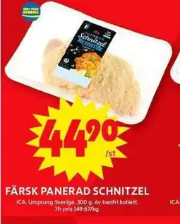 ICA Maxi Färsk panerad schnitzel erbjuda
