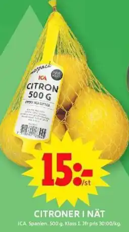 ICA Maxi Citroner i nät erbjuda