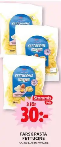 ICA Maxi Färsk pasta fettucine erbjuda